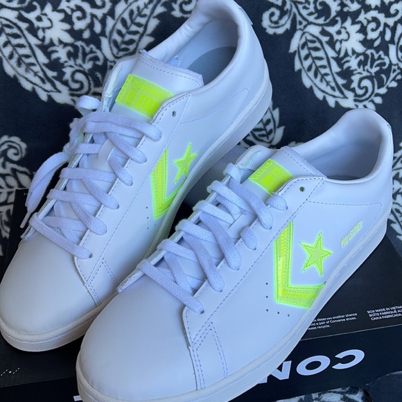 Converse Pro Leather OX White/Lemon Venom/White MEN`S - Picture 7 of 16